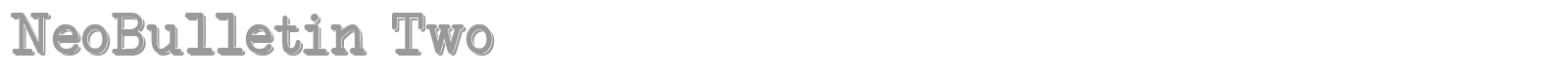 NeoBulletin Two font preview